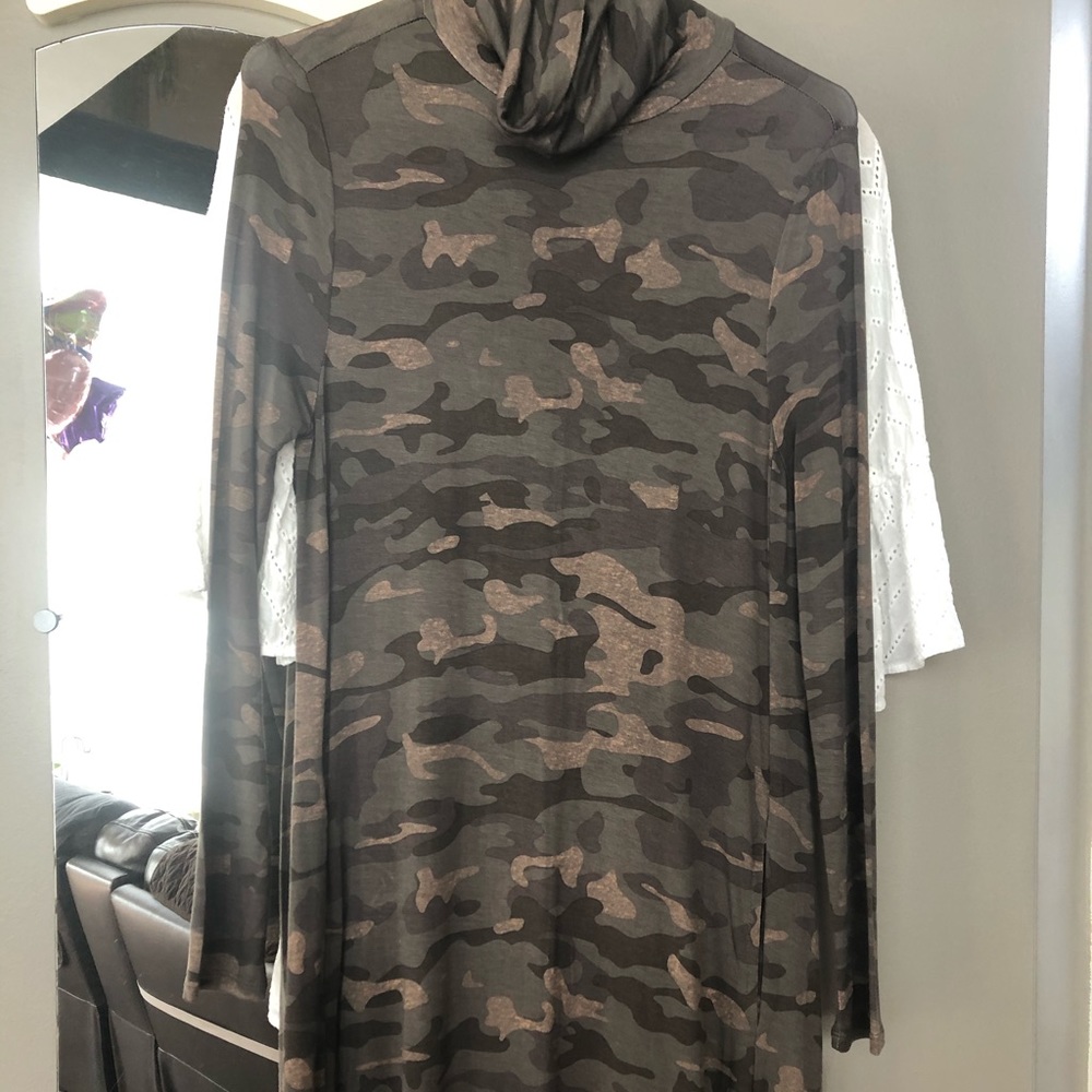 Turtleneck Camo Dress
